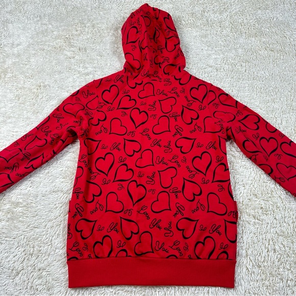 Red Hearts Girls Hoodie - Picture 2 of 7